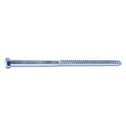 MIDWEST FASTENER Lag Screw, 3/8 in, 8 in, Steel, Zinc Plated Hex Hex Drive, 50 PK 54356